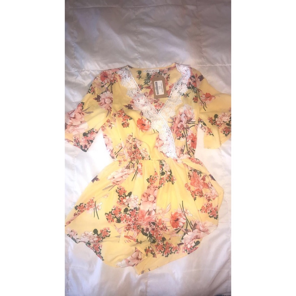Floral and Lace Romper